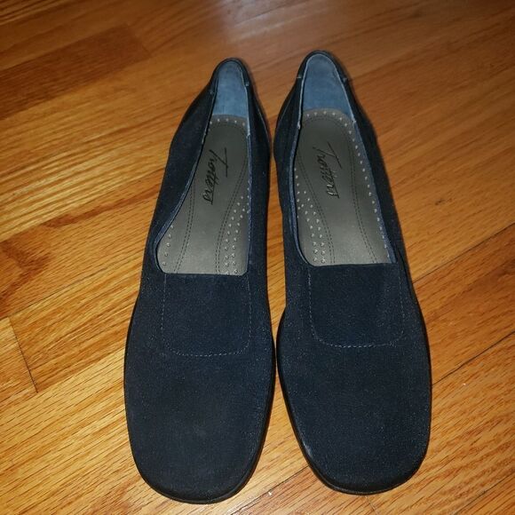 Trotters blue textile Slip-On flats - Picture 2 of 8